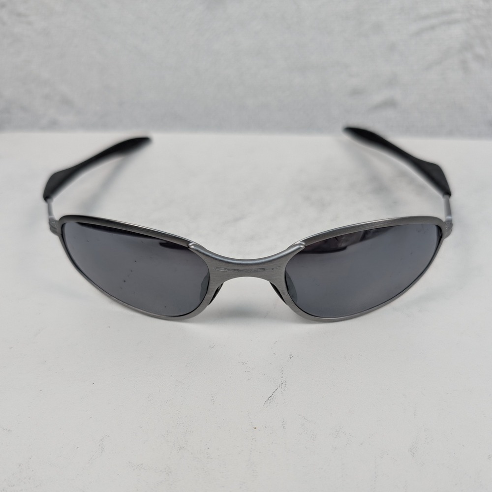 VTG Oakley A-Wire Brushed Thick Black Iridium 05-565 Original Cyber Sporty Y2K